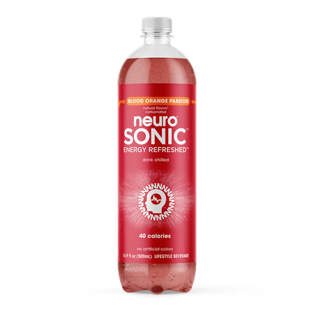 neuroSONIC, Blood Orange, Energy Beverage, 16.9oz (12 Pack)