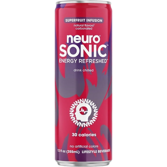 neuroSONIC, Superfruit, Energy Beverage, 12oz Can (12 Pack)