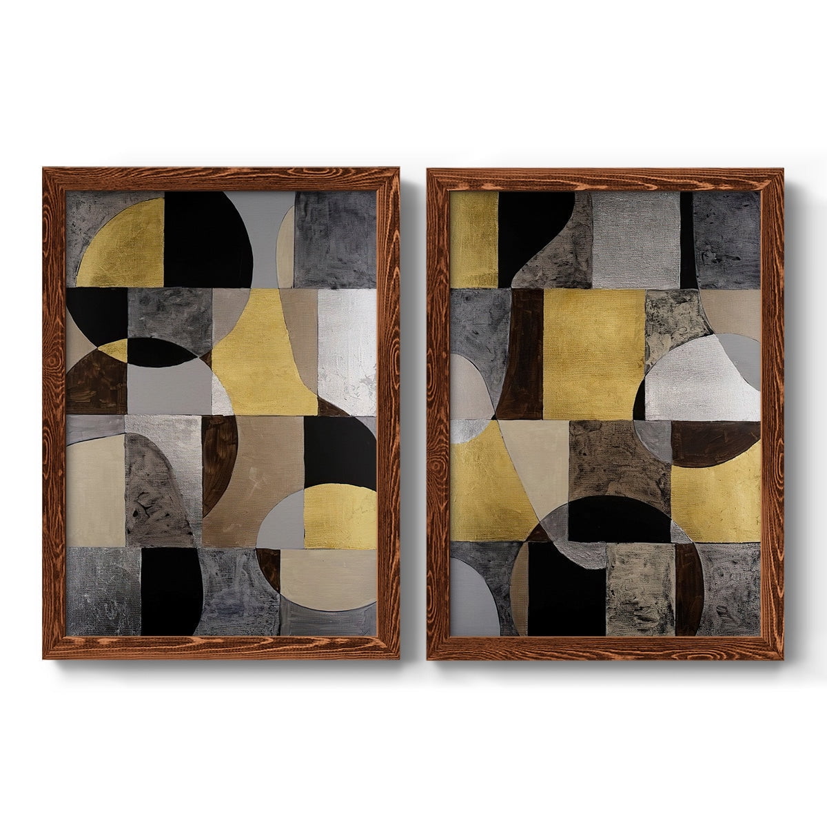 Neutral Framework I - Premium Framed Canvas 2 Piece Set - Ready to Hang