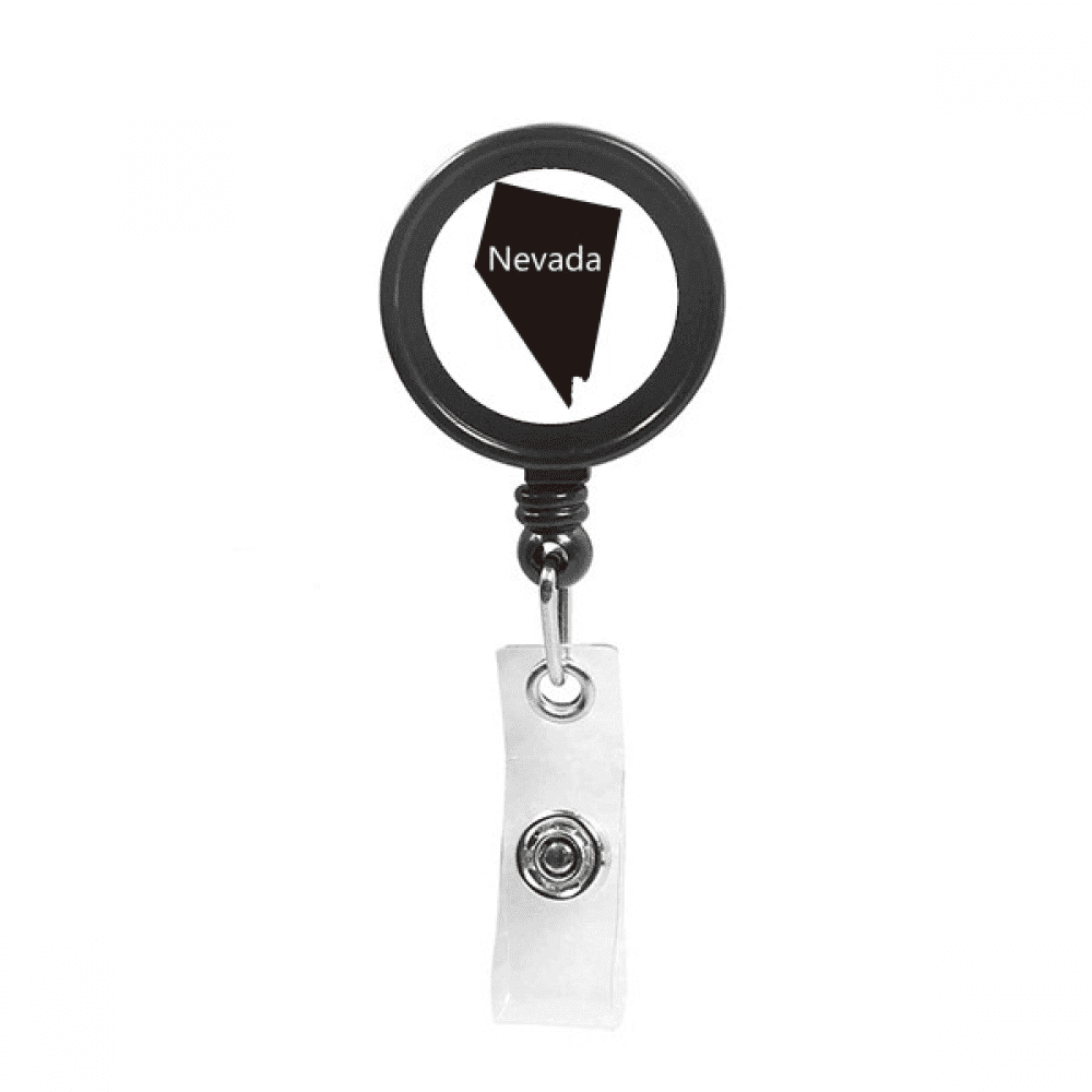 nevada the united states of amemap Retractable Keychain Badge Holder ID Badge