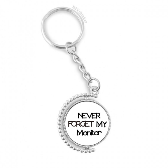 never forget my monitor graduation season rotatable keyholder disc accessories chain clip