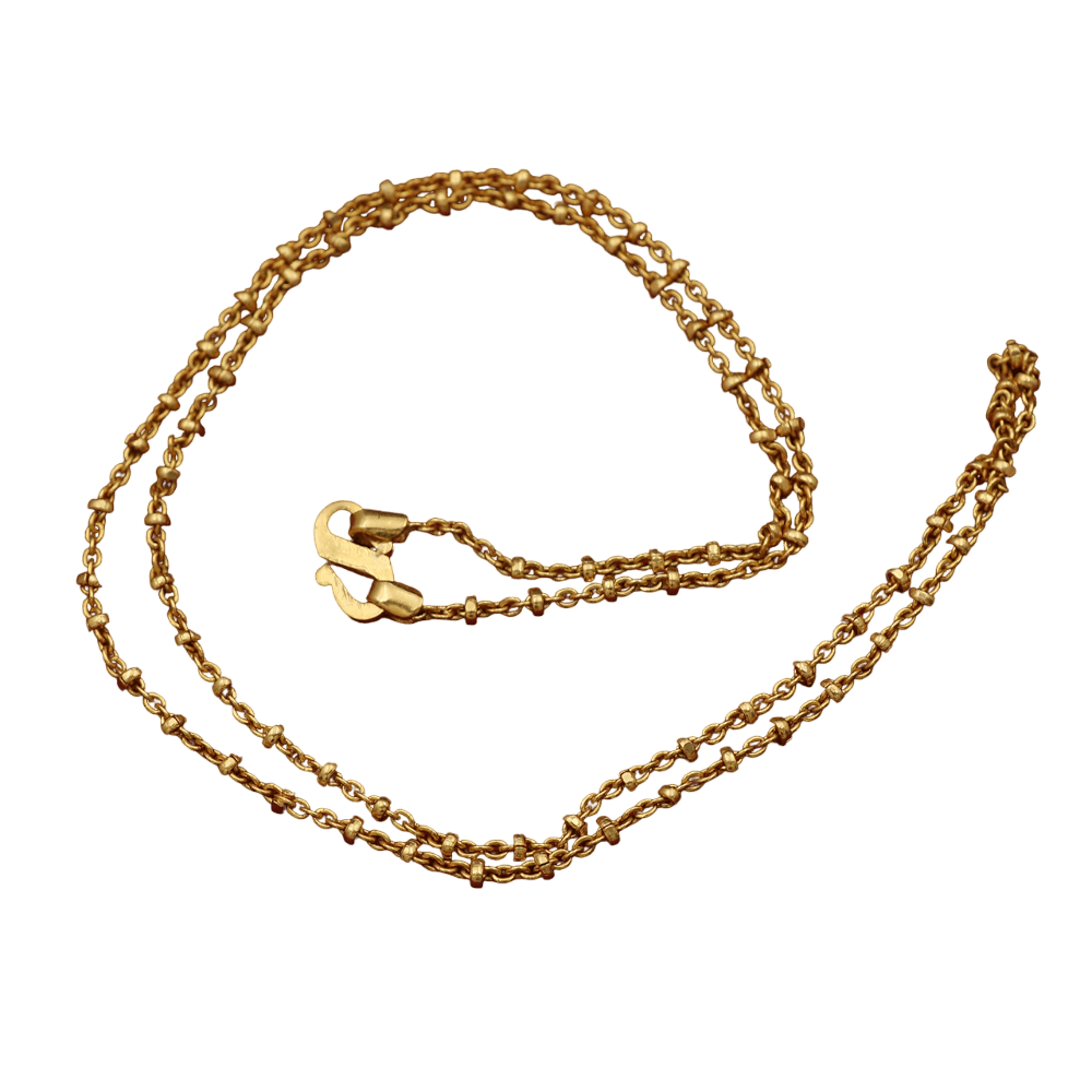 Siddhi Impex 22 carat hallmark golden gold 18" wheat chain grand father gift women's Adult Jewelry