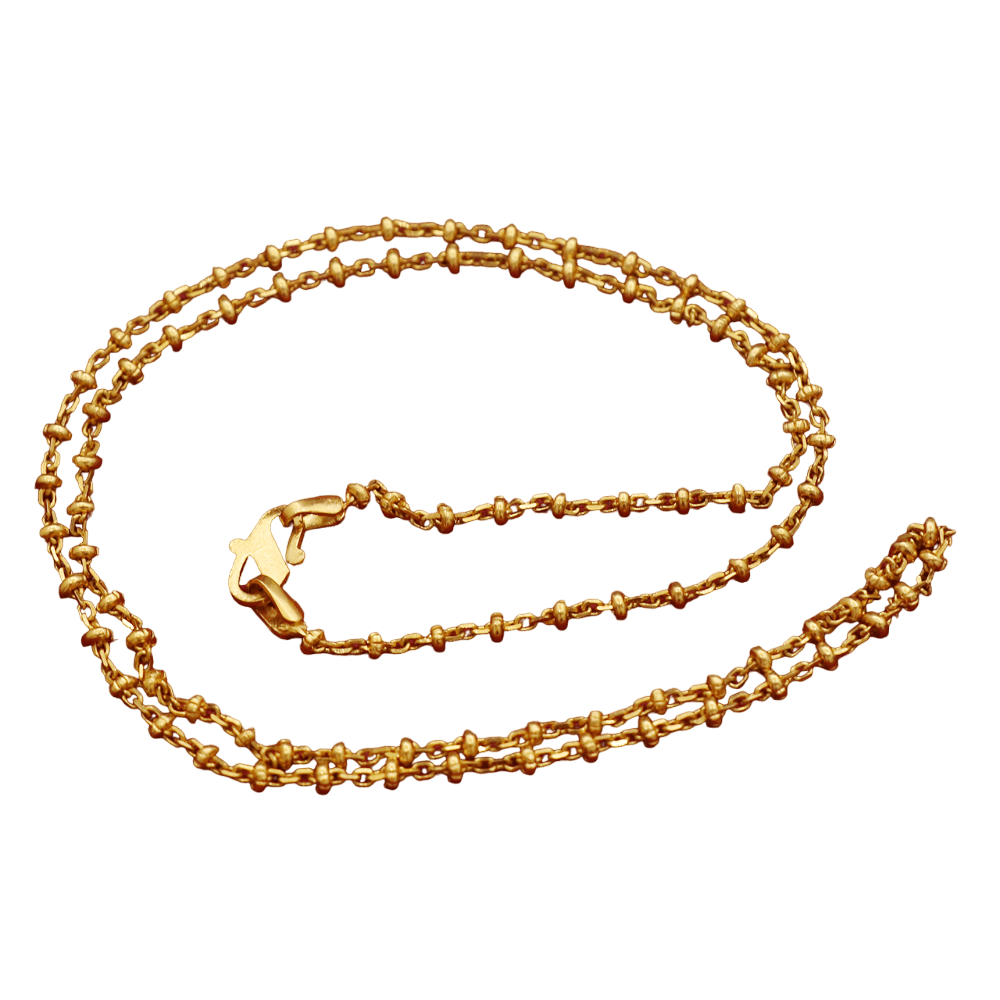 Siddhi Impex 22 karat print true gold 7inches cable chain half daughter antique look Adult Jewelry
