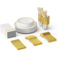 new 240 Pcs Disposable Dinnerware Set for 30 Guests with Cups / Plates
