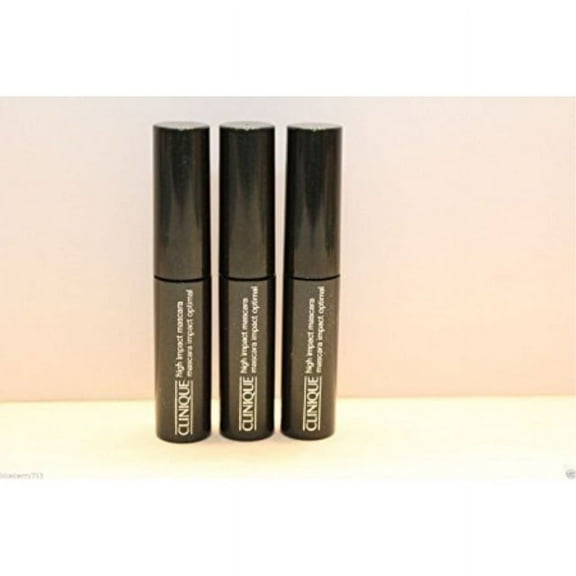 new! 3 x clinique high impact mascara 01 black 3.5ml x3=10.5ml