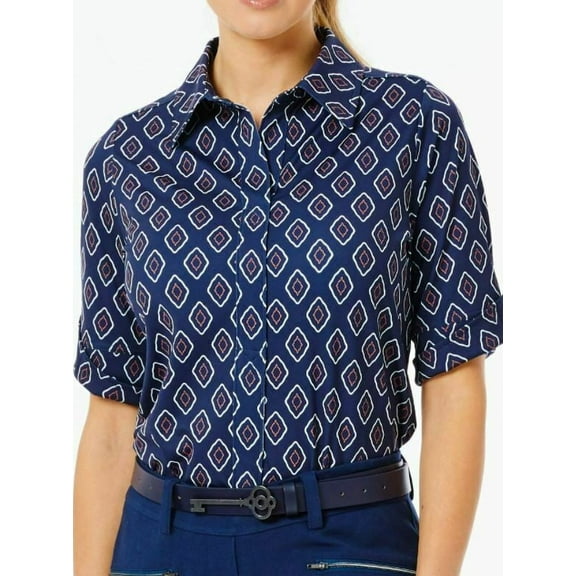 new Belyn Key golf women polo shirt jersey TSS2002-SPR keystone navy sz XXS $80