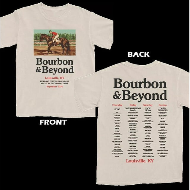 new Bourbon Beyond 2024 Victory Tee Unisex TShirt Size S5XL WHITE