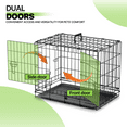 new Folding Dog Crate Kennel Metal Pet Crate Cage Double door Black w
