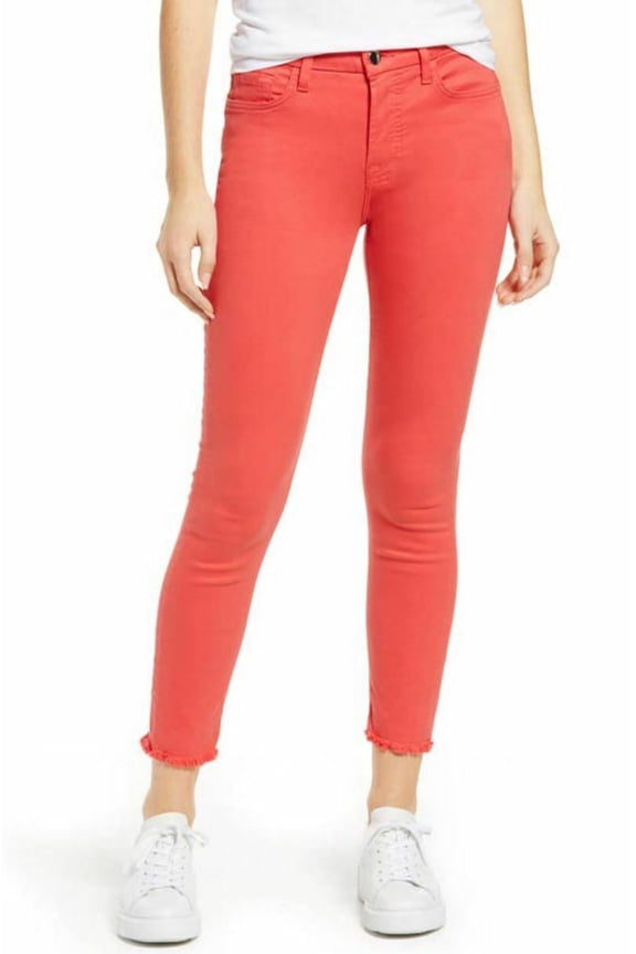 new JEN7 by 7 FOR ALL MANKIND women ham jeans GS0670352 Ankle Skinny red 18 $199