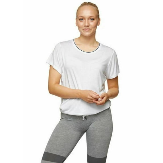 new Kari Traa women shirt Rong Tee 622213 white black modal elastane sz XS $48