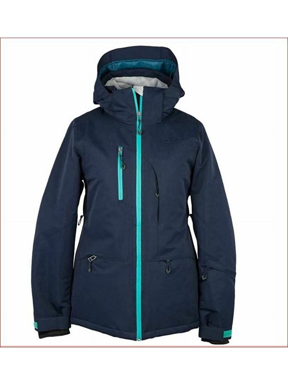 new Liquid women coat parka Serene Ski jacket waterproof W28005OLY black L $160