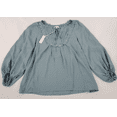 thumbnail image 1 of new MAX STUDIO women blouse top shirt 2705A70 MINRLBLU blue polyester XS $118, 1 of 7