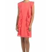 new Marina women dress 274831 red polyester coral sz 12 $149