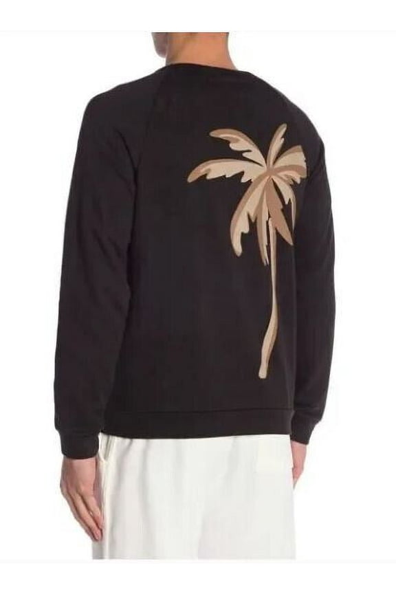 new ONIA men sweatshirt sweater Dave Raglan MCS36-7 palm black cotton M $95