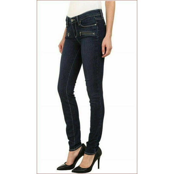 new PAIGE women jeans indio zip Macer 1771184-582 WJ582 blue W24 MSRP $179