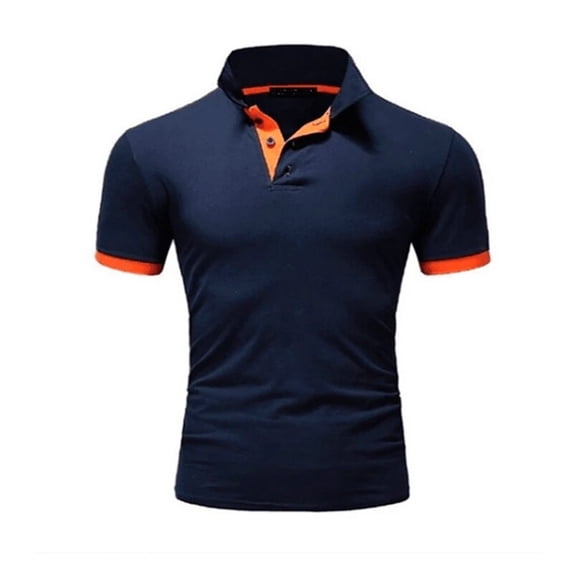 new Polo Shirt Men Summer Stritching Men's Shorts Sleeve Polo Business Clothes Luxury Men Tee Shirt