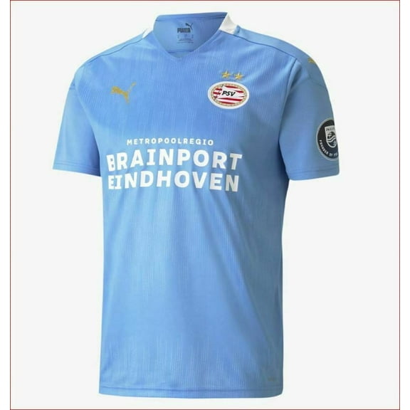 new Puma PSV Eindhoven men soccer jersey away shirt 758676 03 blue Drycell S $90