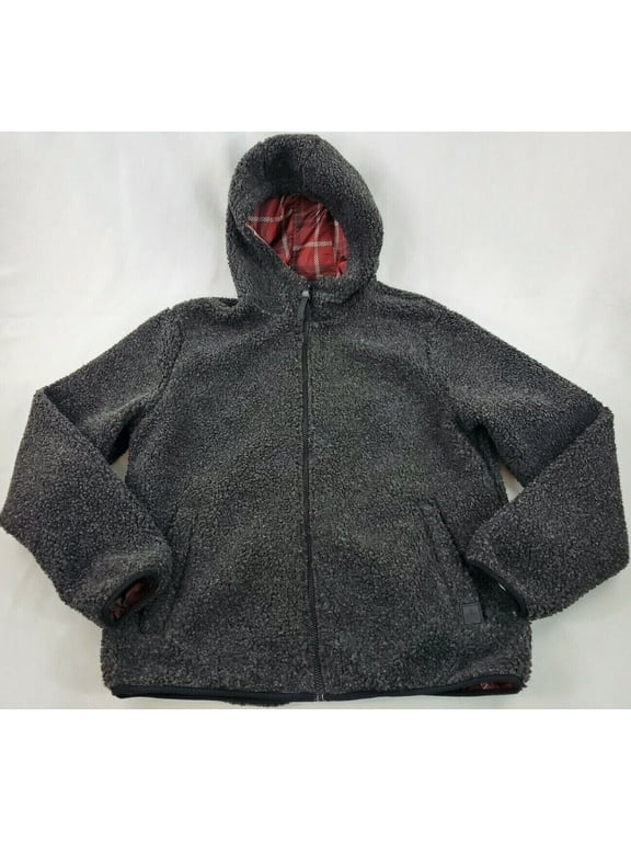 new RAINFOREST men jacket coat hooded zip up RF2402 black red sz S $195