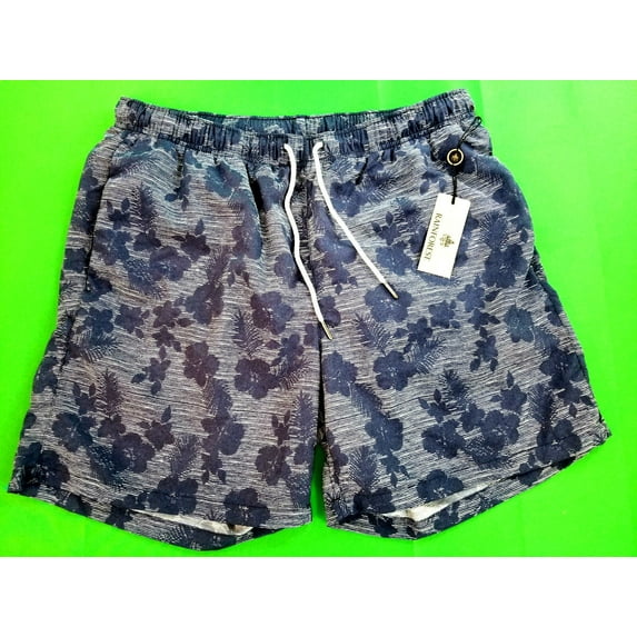 new RAINFOREST men swimwear RF18WS106B blue white S MSRP $59