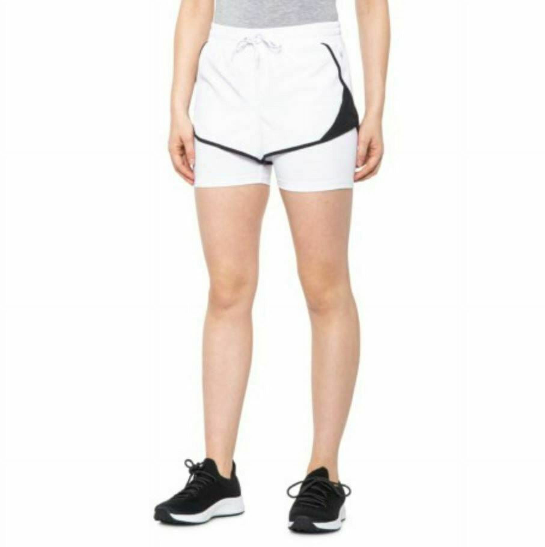 new SPYDER women active shorts SP515 white polyester spandex