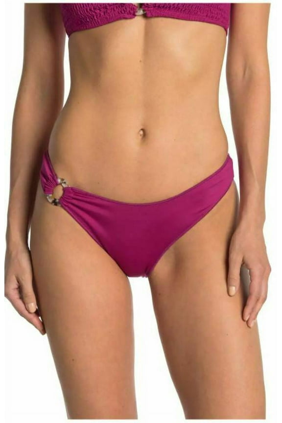 new THE BIKINI LAB women swimwear swimming bottom BL0R192 RAS magenta sz XXS $78