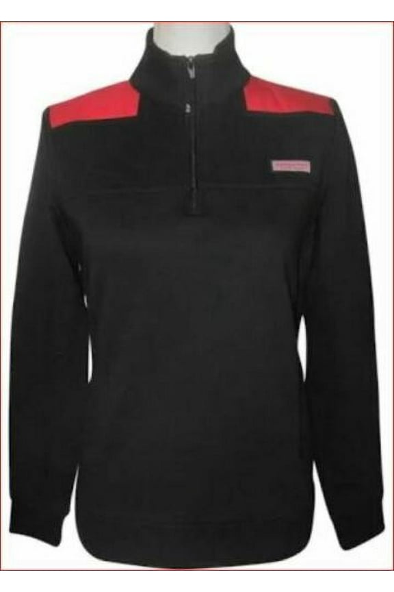new VINEYARD VINES women jacket shep sweatshirt 6K0484-614-S red black XXS $98