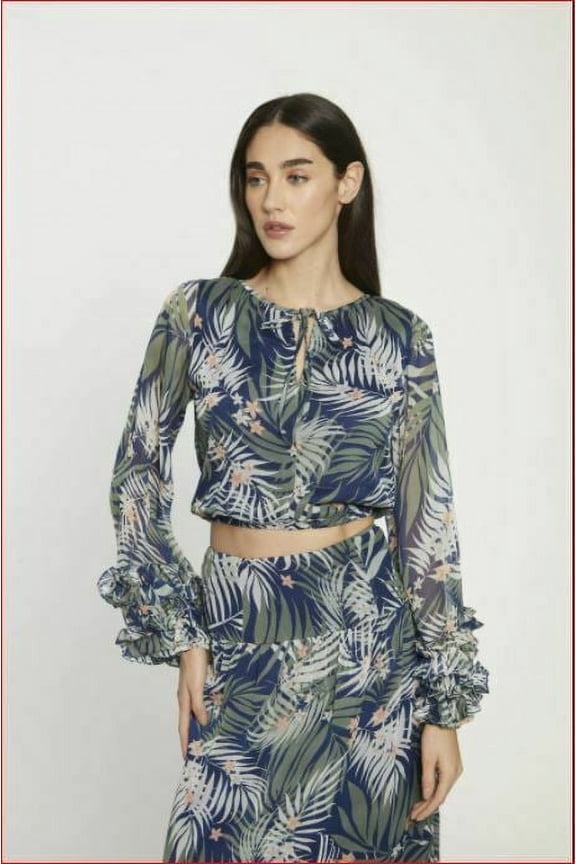new WALTER BAKER women Serenity Top blouse shirt W53256 tropical night XS $148