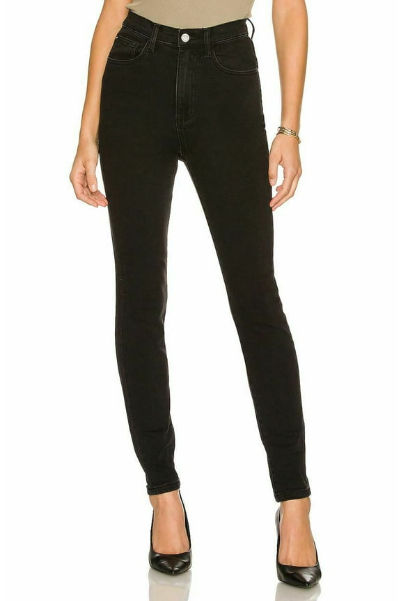 new WEWOREWHAT women Icon jeans HR skinny WWDB72-3 jet black stretch sz 31 $118