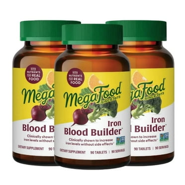 new Women's Blood Tonic - Gentle Formula to Boost Iron Levels Essential Nutrients - 90 Vegetarian Tablets (Pack of 3)