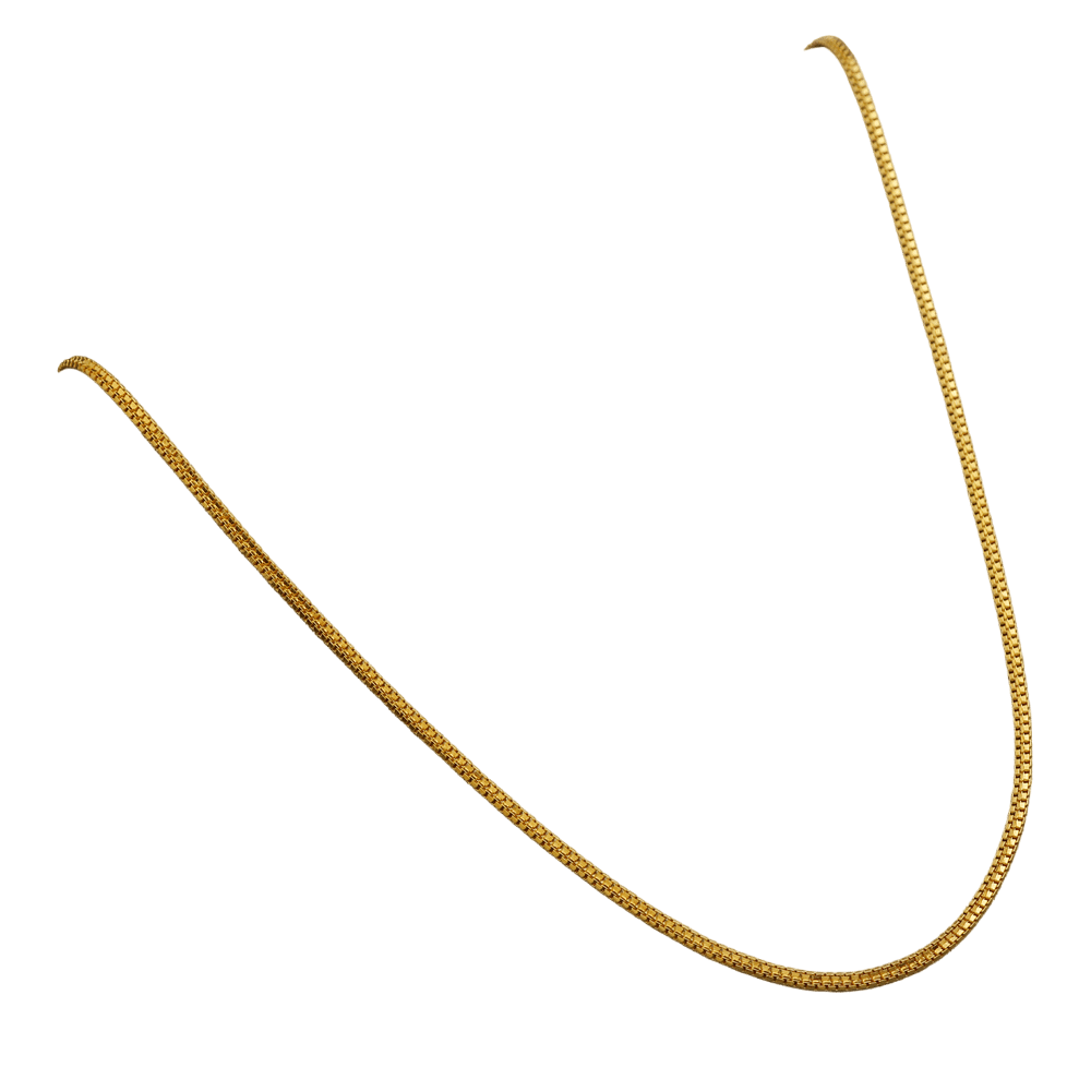 Siddhi Impex bis 916 print fine gold 24" box chain spinster gift handcrafted Adult Jewelry