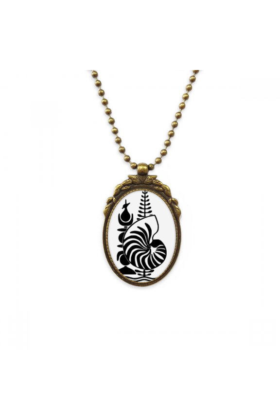 new caledonia national emblem antique necklace vintage bead pendant keychain