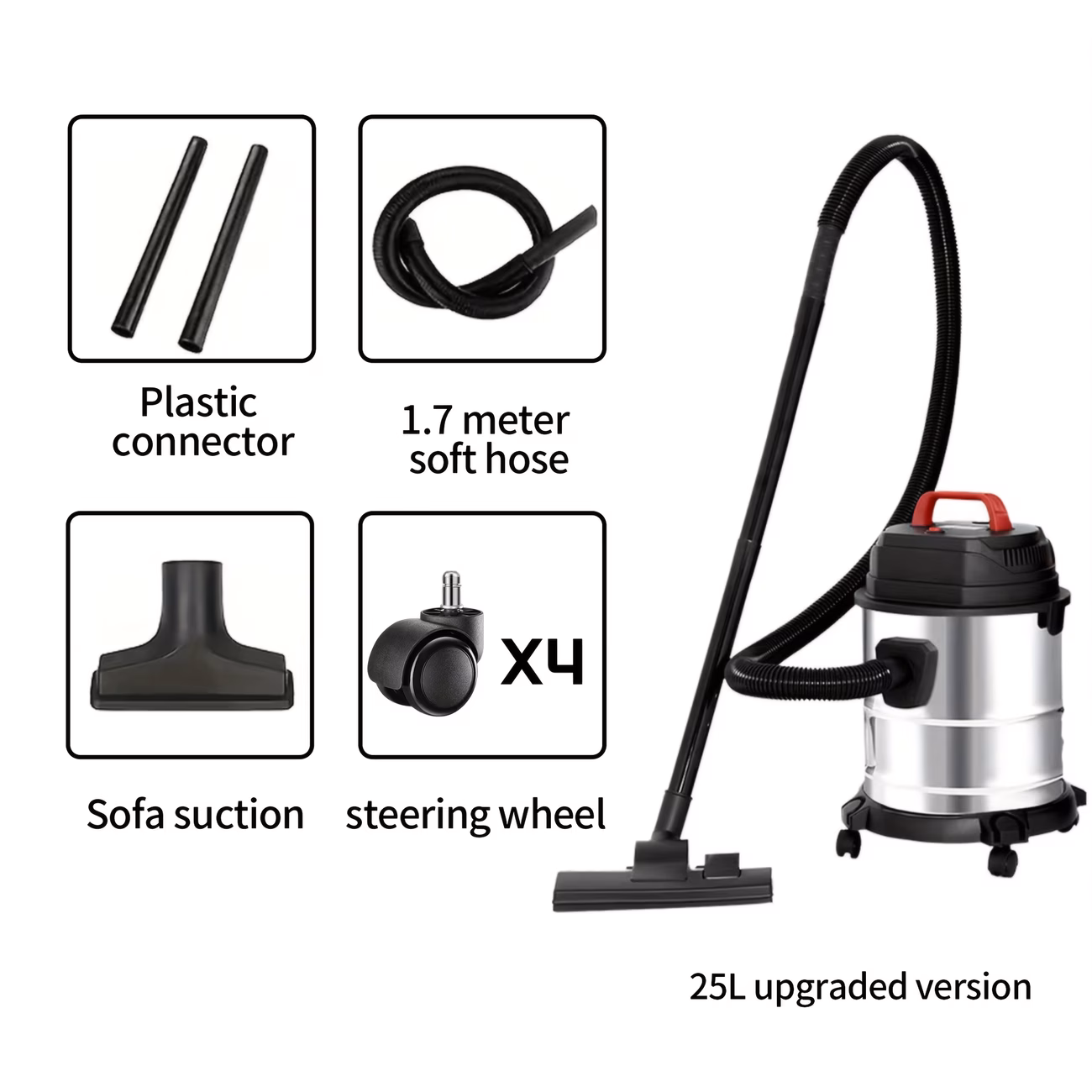 new commercial vacuum cleaner with super strong suction, lightweight, wet dry dual-use vacuum cleaner with hair dryer function wall mounted design suitable for cleaning hair and hard floors of car