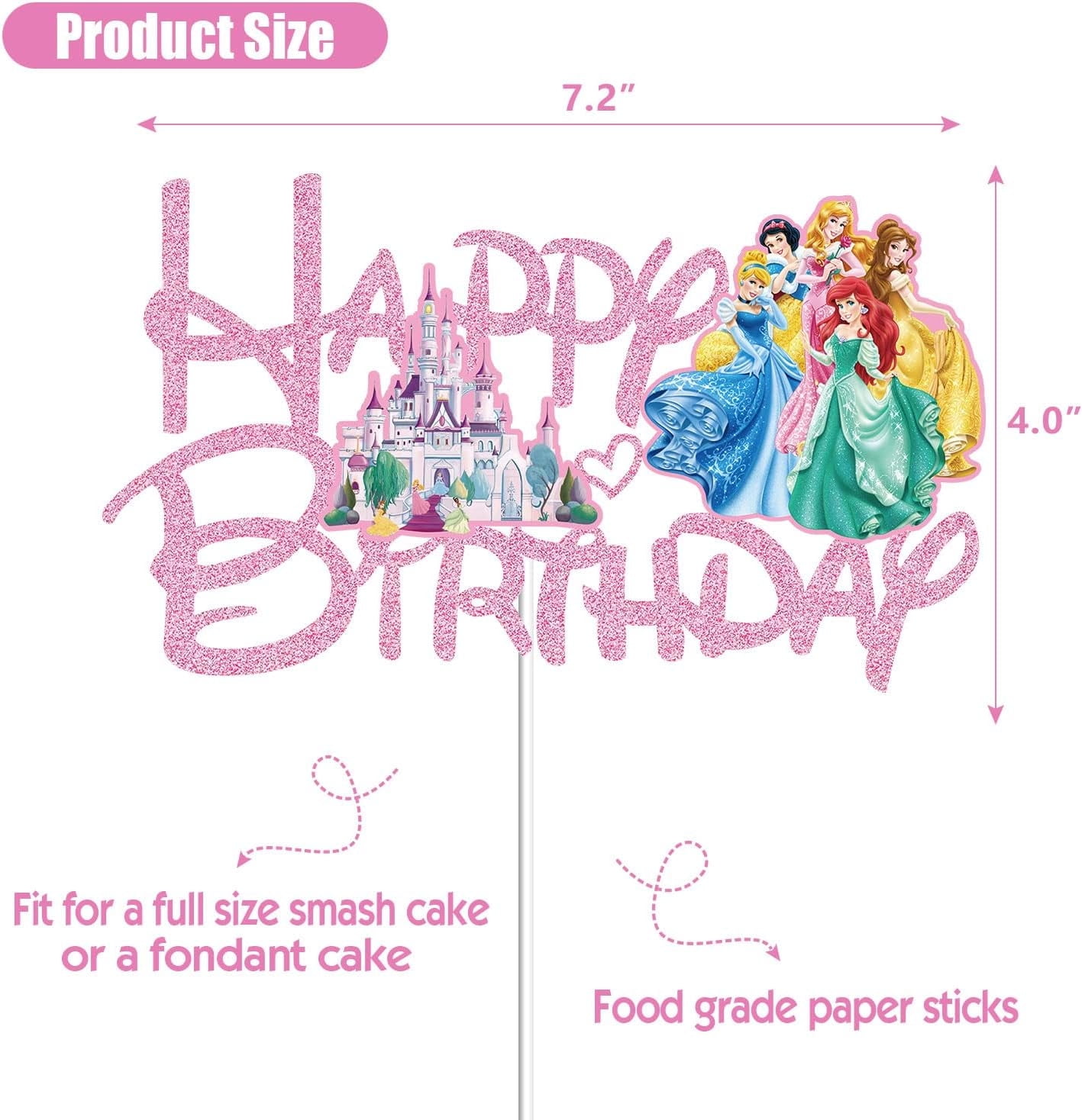 new frozen cake card happy birthday Elsa flag plug INS