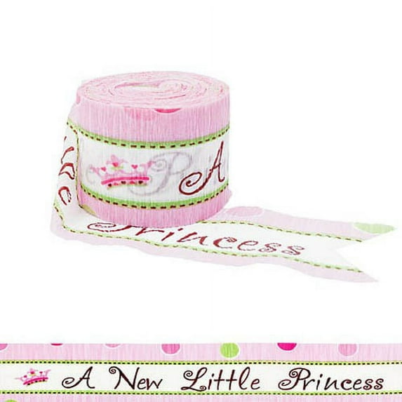 Amscan Little Princess Crepe Paper Streamer, 30ft