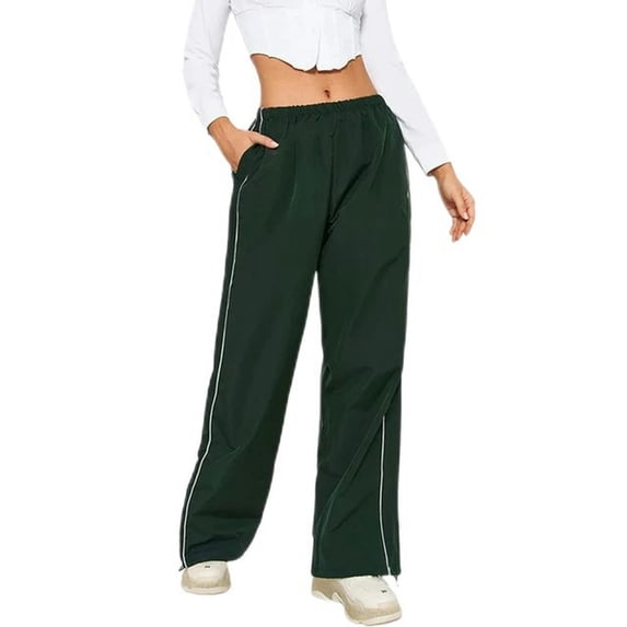 new loose overalls y2k aesthetically pleasing elastic low-waisted loose trousers with pockets women's pants-As photo shows_e-XL