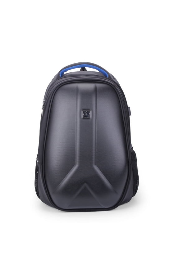 new men's computer backpack, USB backpack, hard shell travel bag, student bag light customization,Blue