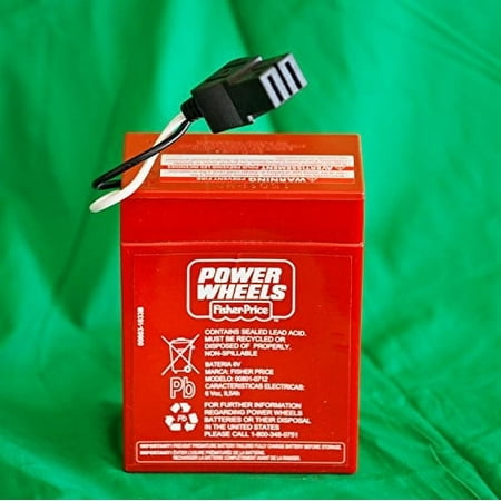 ** new ** power wheels super 6 volt red battery (6v) 00801-0712