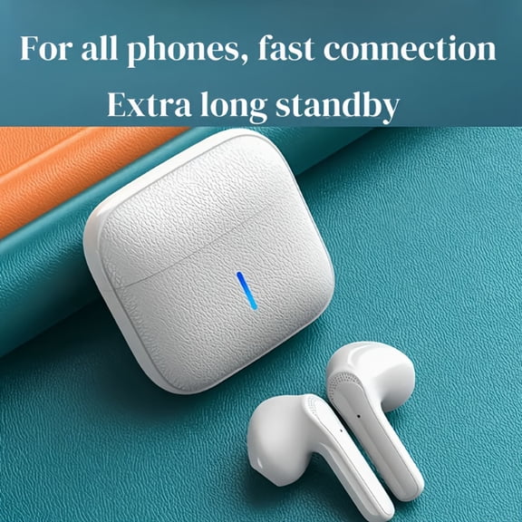 new wireless headphones with ultra-long battery life, sports games, business sports mini dual stereo in-ear universal earbuds with long battery life, Type-C fast charging box, suitable for iPhone