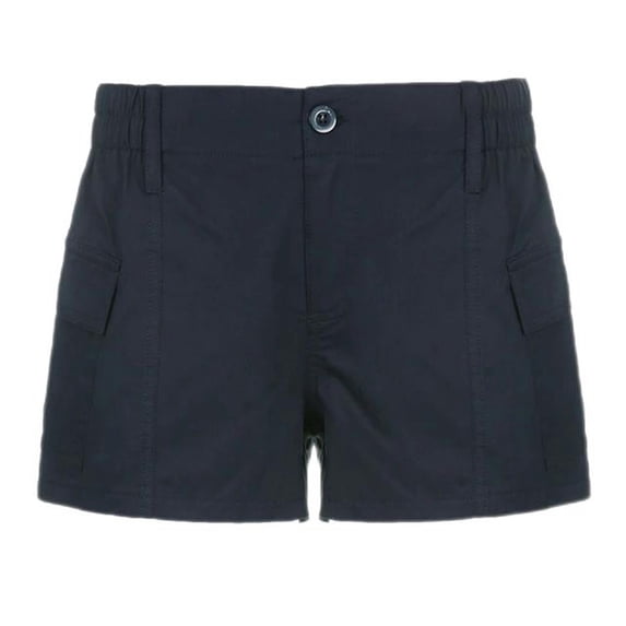 new women's cargo shorts y2k women's solid color stretch low-waist shorts with pockets women's pants-As photo shows-M