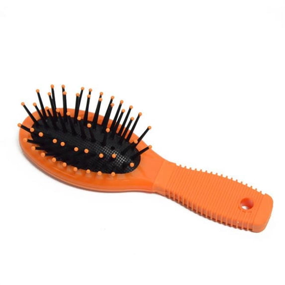 New York Doll Collection E101 Orange Rubber Grip Small Doll Brush