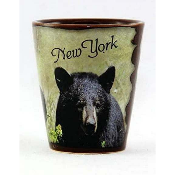 new york full wrap bear shot glass