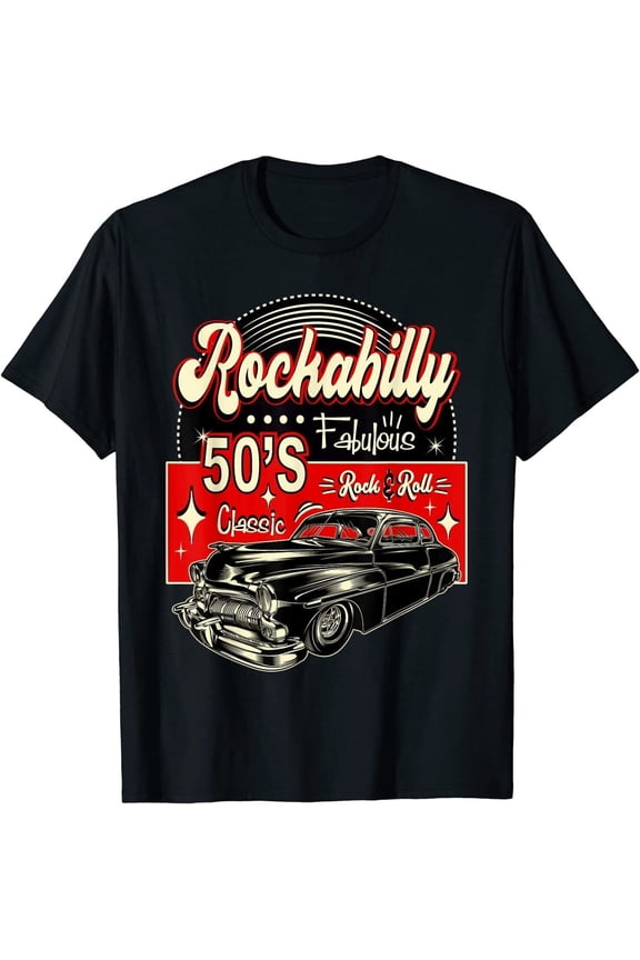 new1950s Vintage Rockabilly Swing 50s Sock Hop Doo Wop Rocker T-Shirt