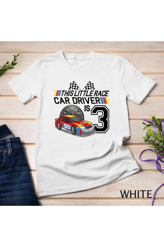news 3 Year Old Race Car Birthday 3rd Stock Car Racing Party Gift Unisex T-shirt "Old Navy Unisex news' Tops & T-Shirts