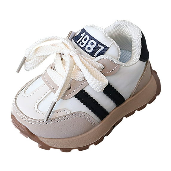 newwalpole Baby Boy Girl Shoes Toddler Sneakers Comfortable Breathable and Non-Slip Anti-Collision Toe Cap for Unisex Baby First Walking Black for Size 8.5