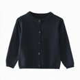 thumbnail image 1 of newwalpole Baby Boys Girls Button-Down Cardigan Toddler Cotton Knit Sweater Kid Outwear(Navy,6-12 Months), 1 of 4