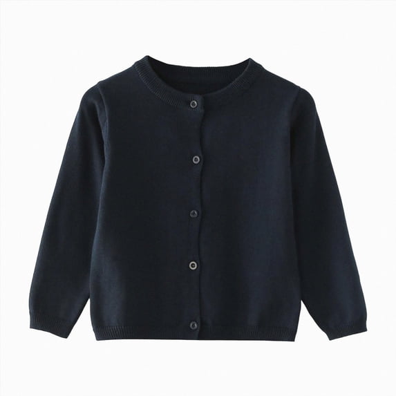 newwalpole Baby Boys Girls Button-Down Cardigan Toddler Cotton Knit Sweater Kid Outwear(Navy,6-12 Months)