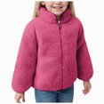 thumbnail image 1 of newwalpole Baby Boys Girls Sherpa Fleece Jacket Full Zip Fall Windproof Coat Toddler Fuzzy Fleece Sweatshirt Kids Winter Coat(Hot Pink,9-10 Years), 1 of 9