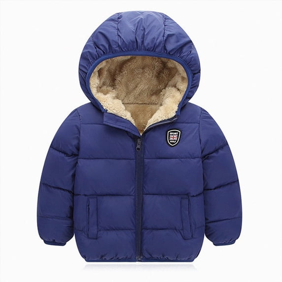 newwalpole Baby Boys Girls Toddlers Winter Coats Puffer Jacket Hooded Down Snow Jacket Coat Outerwear(Dark Blue,5-6 Years)
