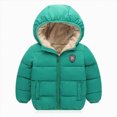 thumbnail image 1 of newwalpole Baby Boys Girls Toddlers Winter Coats Puffer Jacket Hooded Down Snow Jacket Coat Outerwear(Green,4-5 Years), 1 of 9