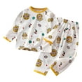 thumbnail image 1 of newwalpole Baby Boys' and Toddler Long Sleeve Top and Pants Snug Fit Cotton 2 Piece Pajama Set Yellow for Size 3-4 Years, 1 of 4